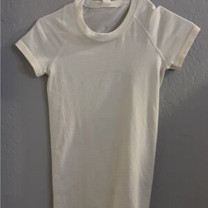 White Short Sleeve athletic Top